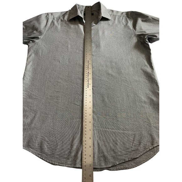 Alfani Mens Gray Button Down Dress Shirt Slim Fit Medium 32-33 - Picture 6 of 9